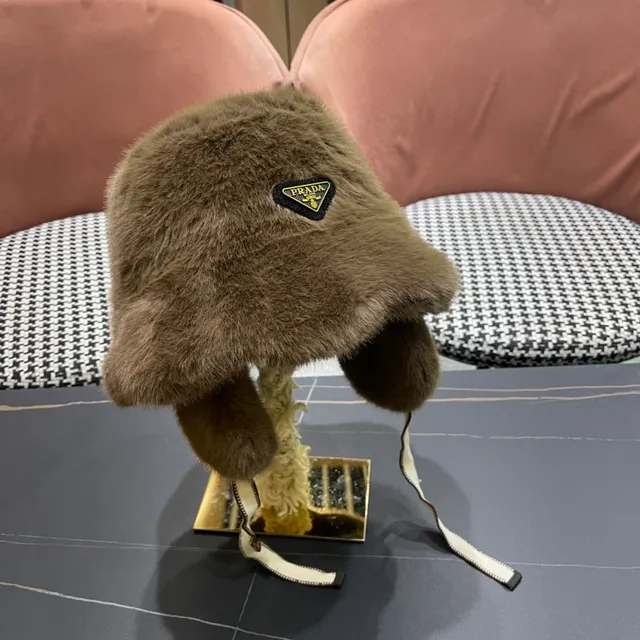 Gorro Marrón Beige Forro de Piel Orejeras 4