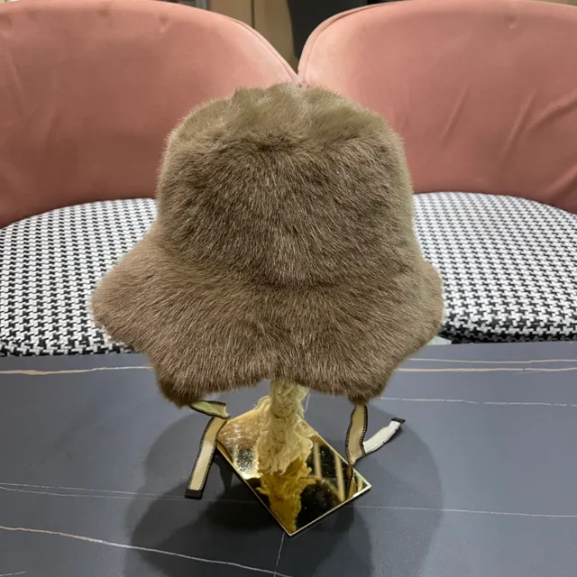 Gorro Marrón Beige Forro de Piel Orejeras 7