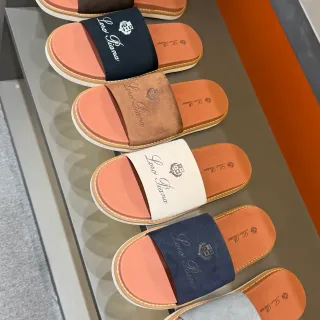 نعال بني بيج حزام واحد عريض جلد علوي سويدي