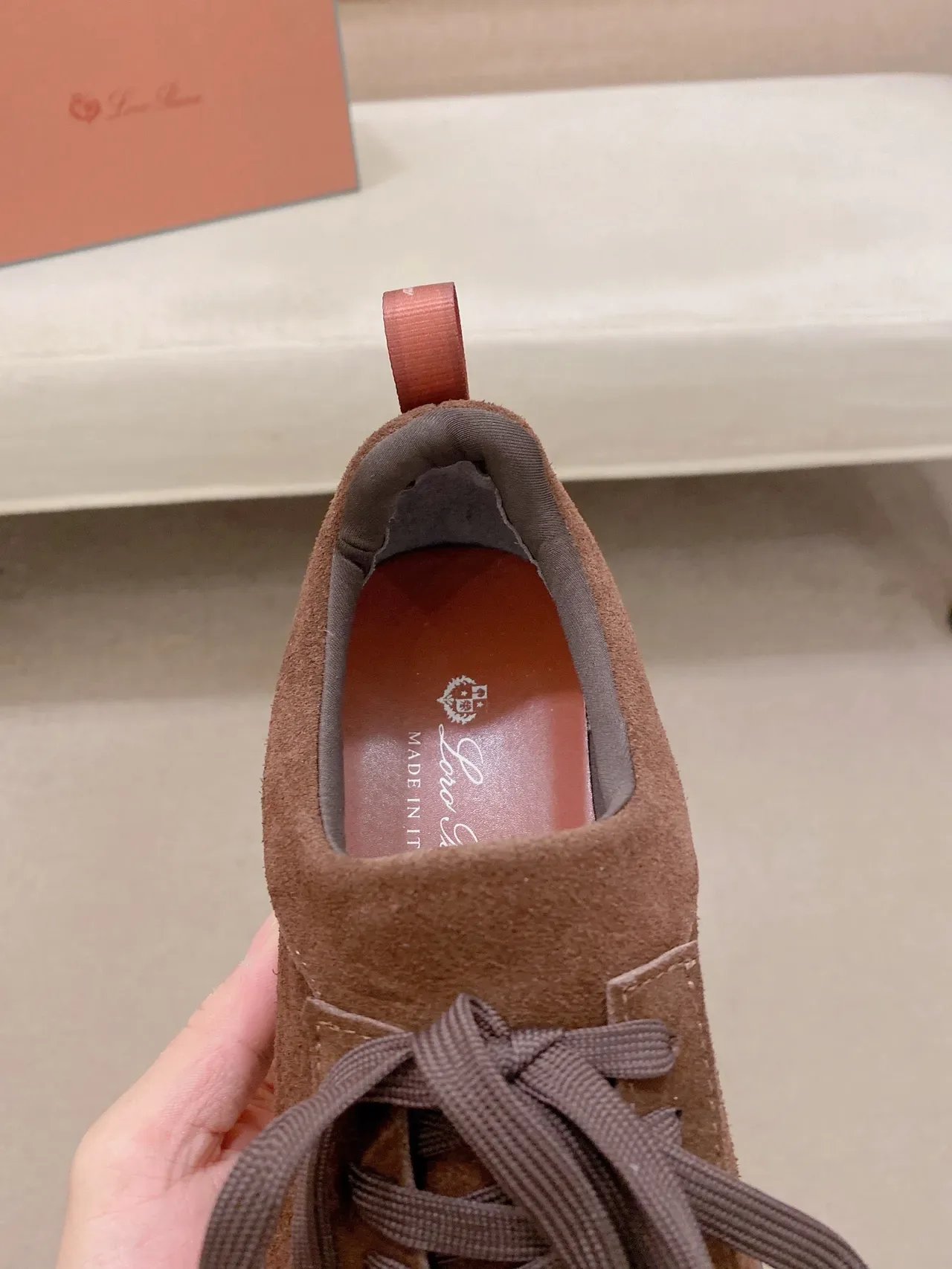 Brown Beige Suede Upper Rubber Toe Cap Sneakers 4