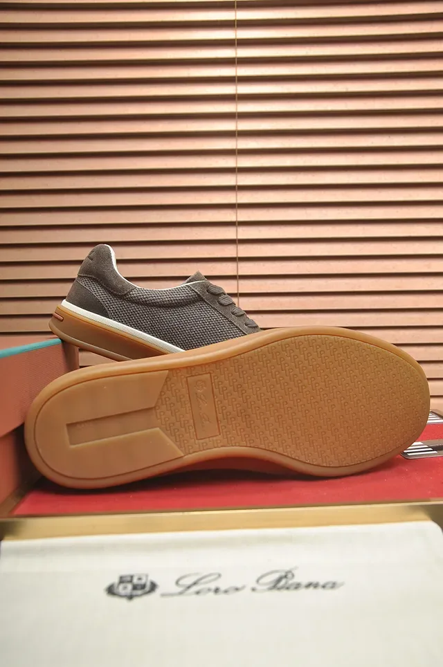 Sneakers lifestyle marron mesh-suede low top semelle gomme 3