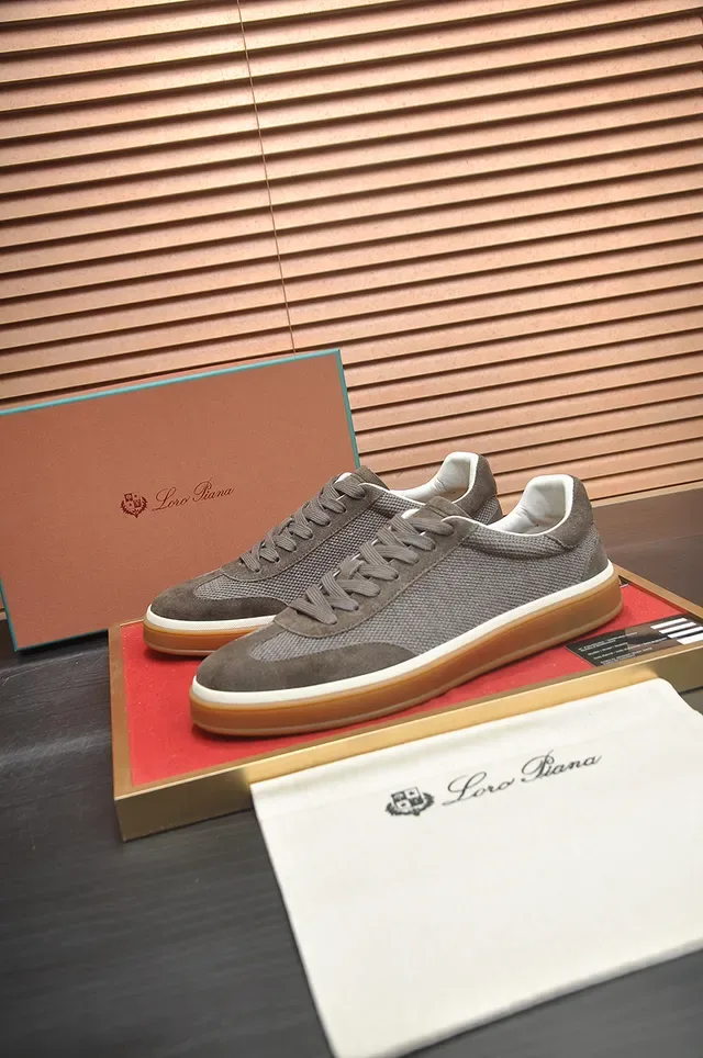 Sneakers lifestyle marron mesh-suede low top semelle gomme 4