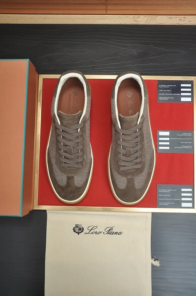 Sneakers lifestyle marron mesh-suede low top semelle gomme 5