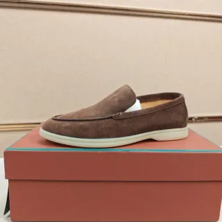 Mocassim de Camurça Marrom Moc-Toe Slip-On
