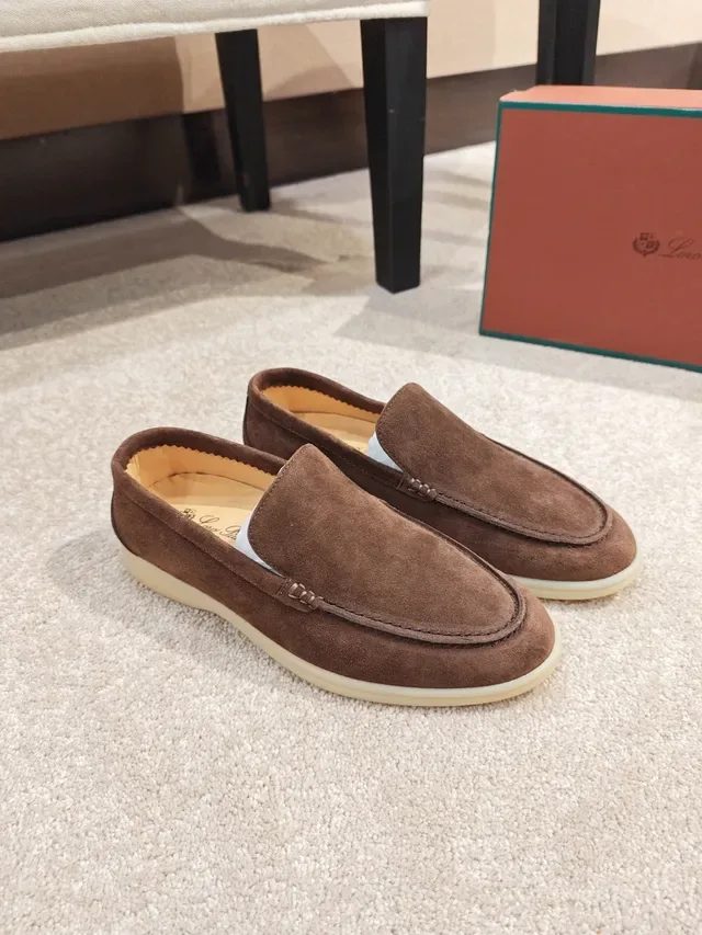 Brown Suede Moc-Toe Slip-On Loafer 5
