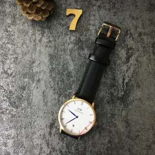 Daniel Wellington क्लासिक काला सोना मिनिमलिस्ट केस क्वार्ट्ज घड़ी