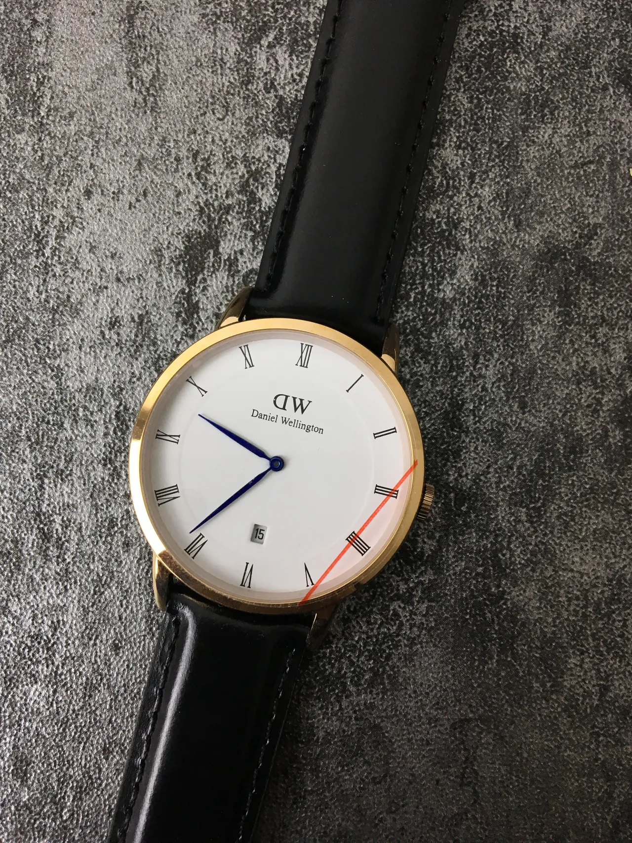 Daniel Wellington 经典黑金极简表壳石英表 5