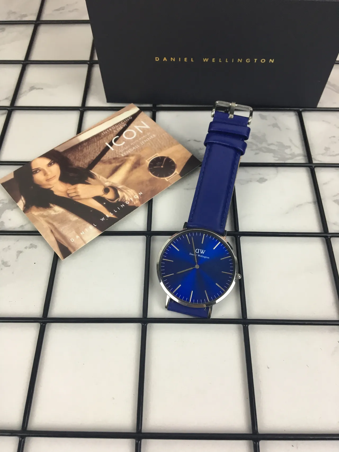 Daniel Wellington Icon وجه الساعة الأزرق التدريجي ساعة الكوارتز 2