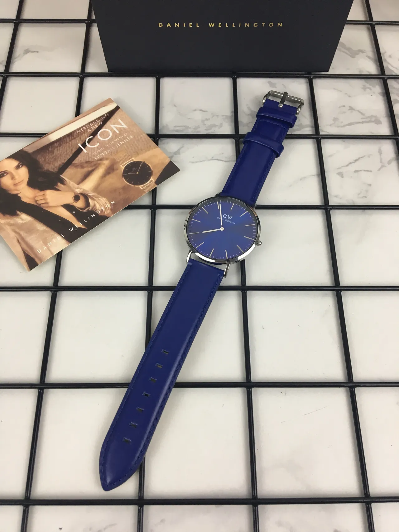 Daniel Wellington Icon وجه الساعة الأزرق التدريجي ساعة الكوارتز 6