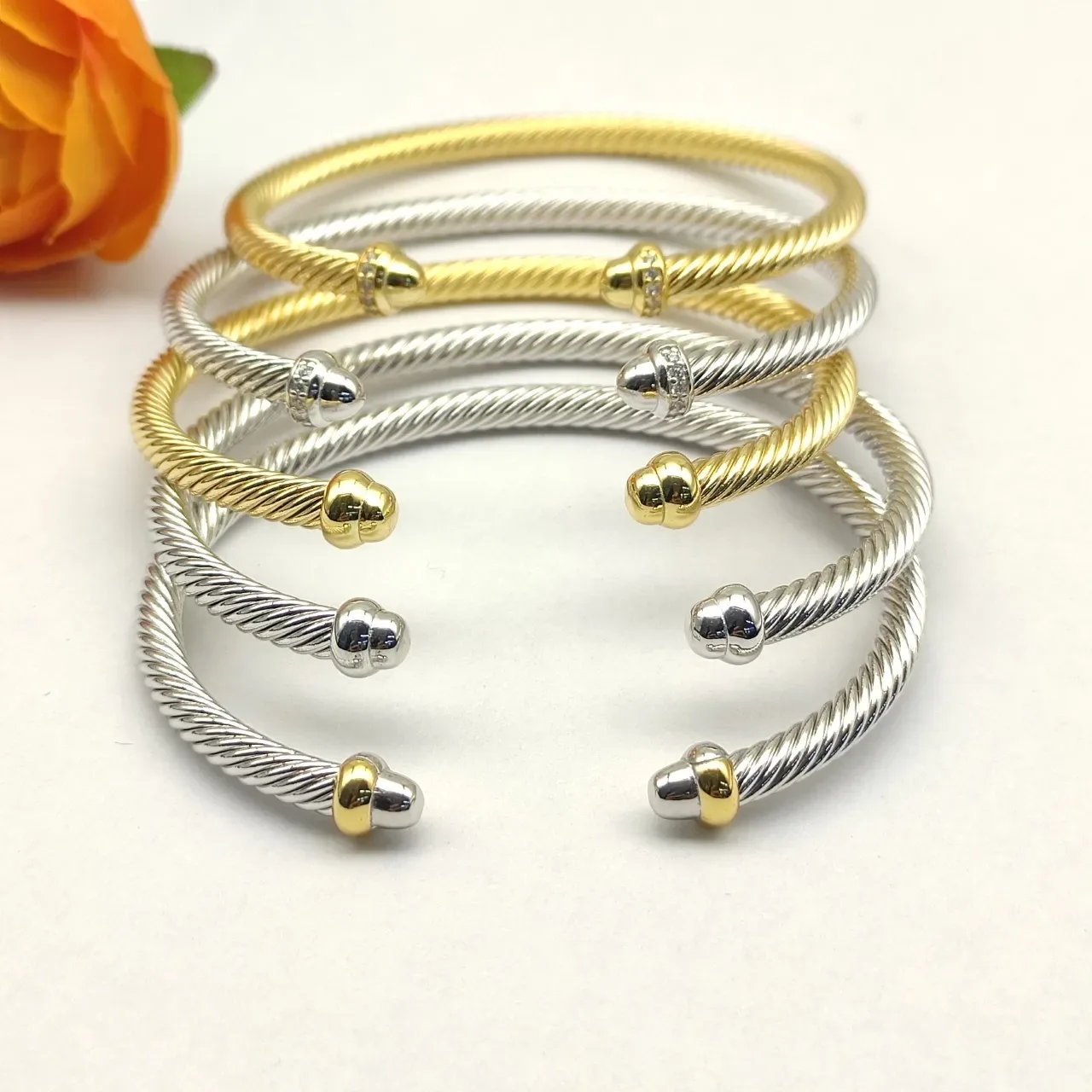 David Yurman Cable Classics Twisted Gold-Tone Open Cuff Bracelet 2