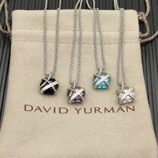 David Yurman Cable Collectibles ফেসেট গেমস্টোন পেন্ডেন্ট নেকলেস