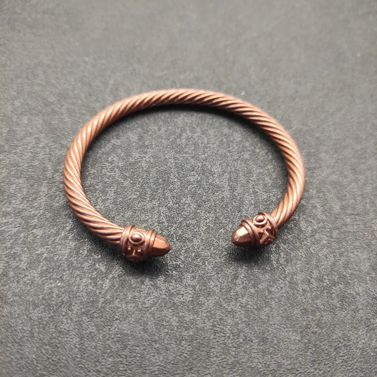 David Yurman Twisted Cable Copper-Tone Open Cuff Bracelet 7