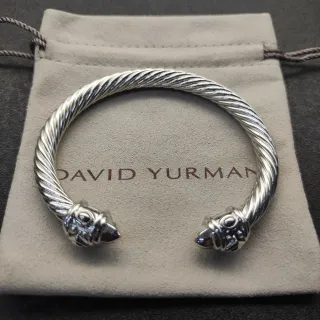 David Yurman Twisted Cable Sculpted End Cap Bracelet