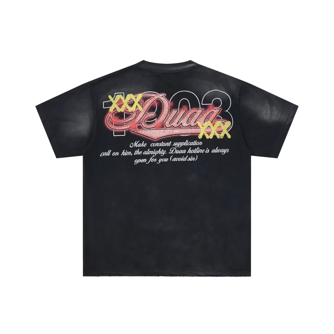 DUAA Graphic-Print Flame Motif 8-Ball Dice Ace T-Shirt 3