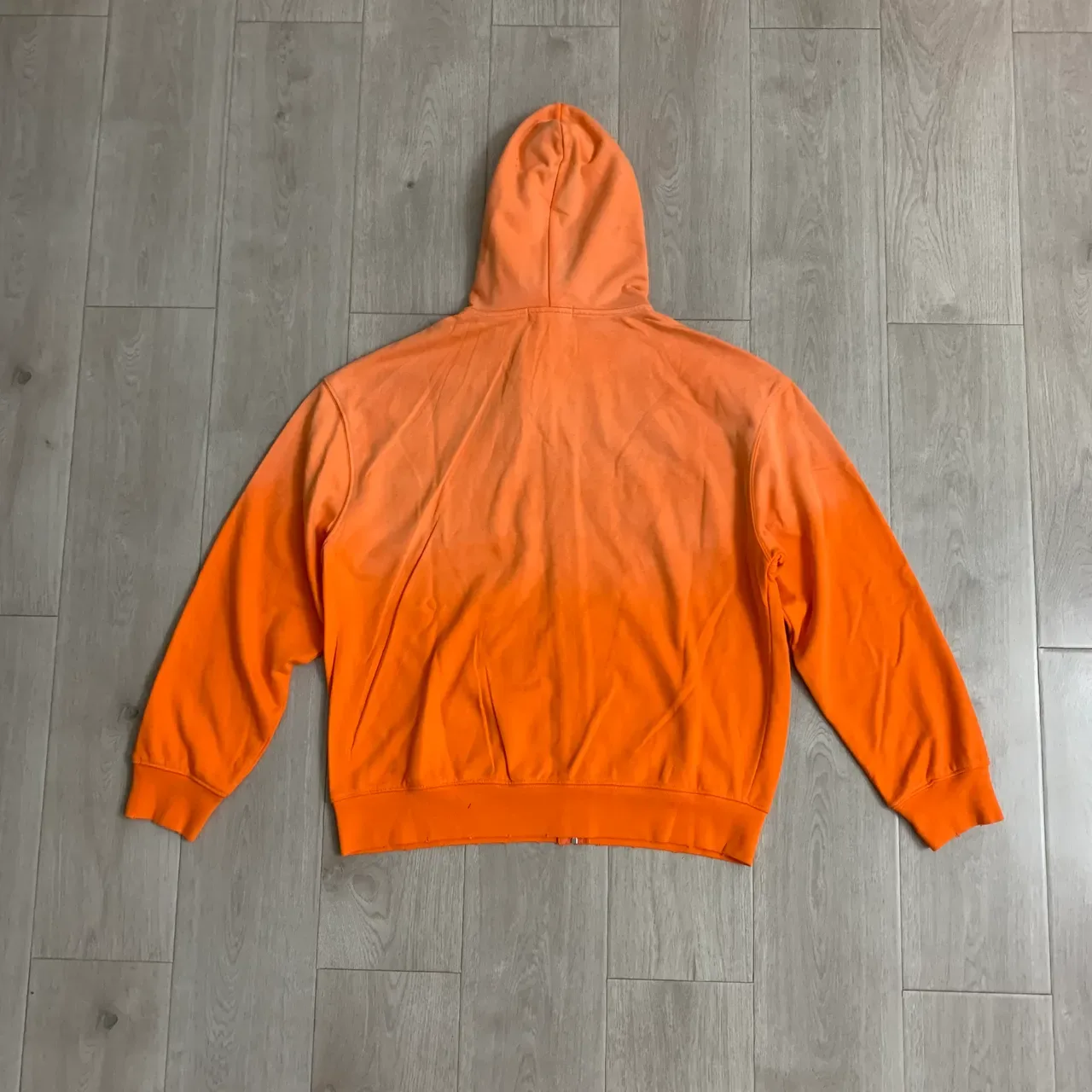 DUAA Hoodie Orange Multicolore Full-Zip Aplique Lettering 13