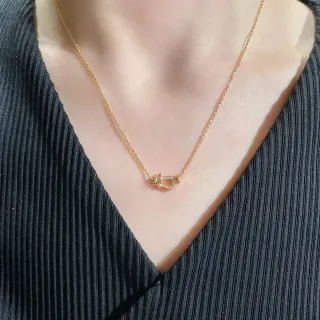 Gold Black Pavé-Set Stone Detail Jewelry