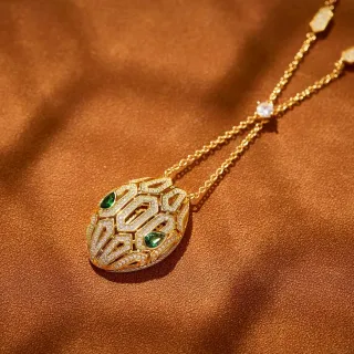 Collier Pendentif Géométrique Ajouré Or Vert Pavé-Set Clear Stones
