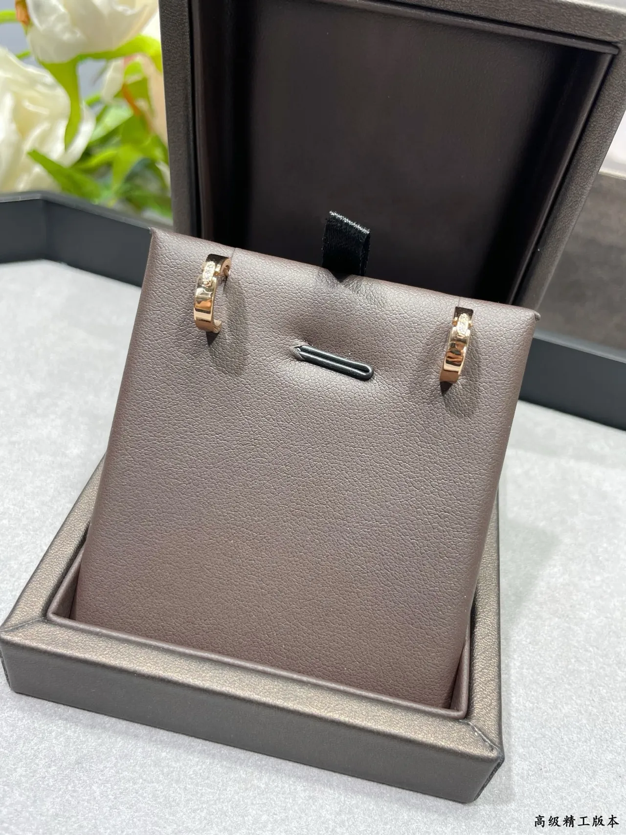 Gold-Tone Pavé Hinged Hoop Earring 9