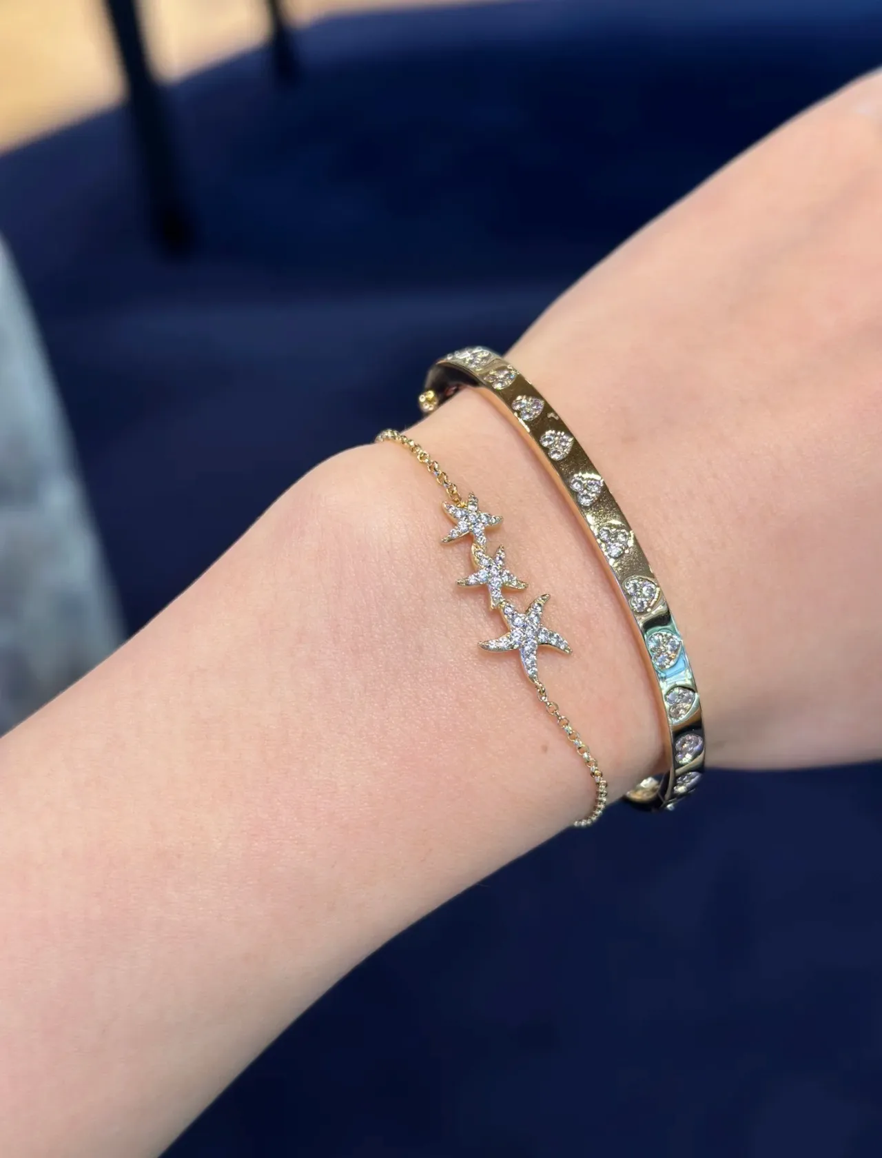 金色调 Pavé 海星簇形手链 5