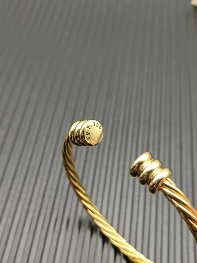 Gold-Tone Twisted Rope Cuff Bracelet 8