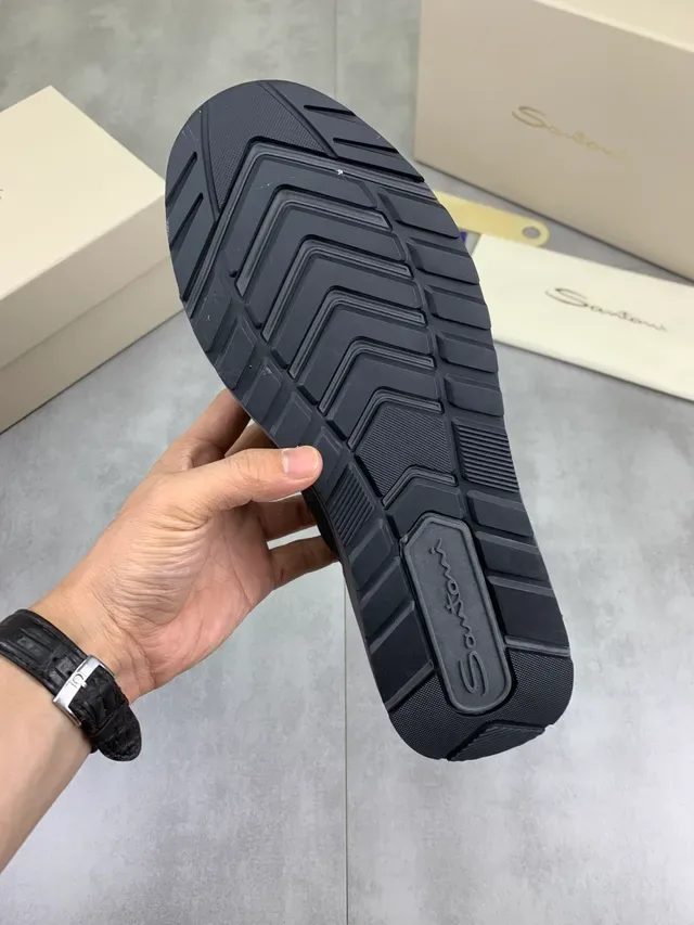 Gray Orange Knit Upper Slip-On Construction Sneakers 2