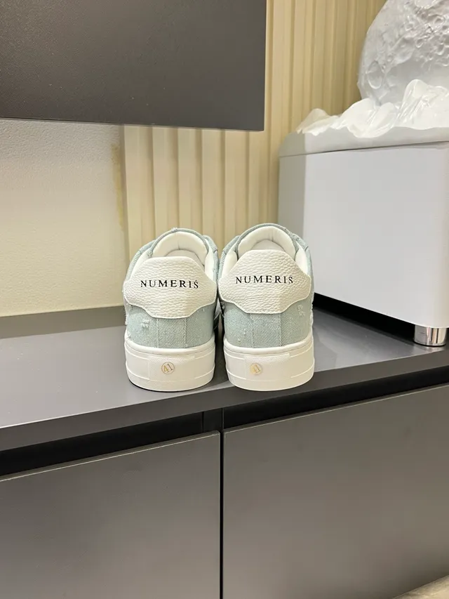 Green White Canvas Upper Embroidered Floral Motif Lifestyle Sneakers 2