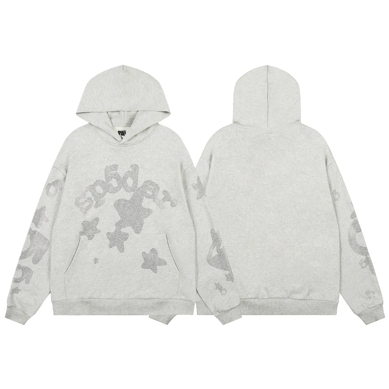 Chándal gris heather con estrellas de strass 4