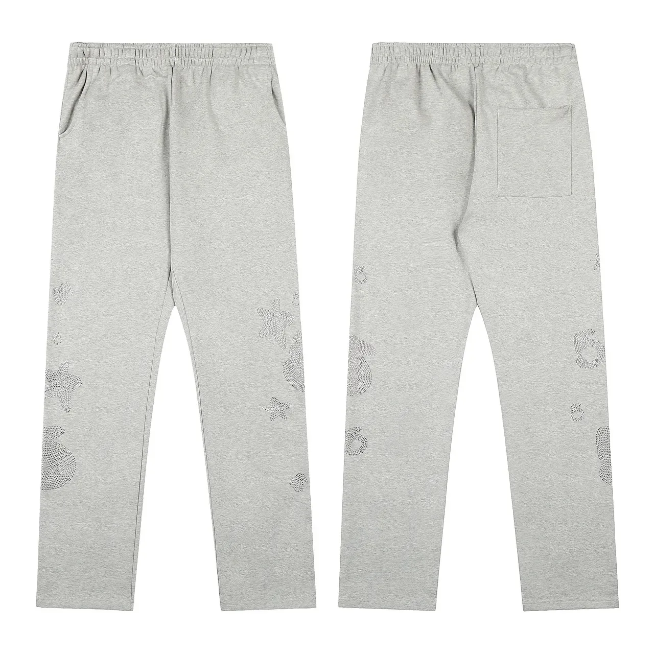 Chándal gris heather con estrellas de strass 7
