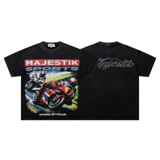 تيشيرت أوفرسايز بطبعة MAJESTIK Sports World Tour