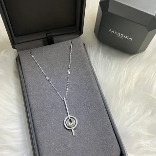 Messika Move Uno Pavé Diamond 圆形条吊坠项链