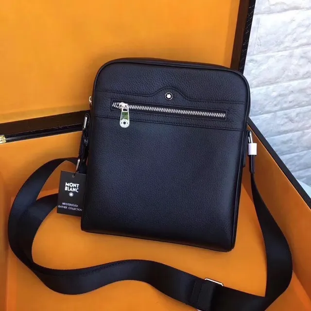 Montblanc Meisterstück Leather Collection Black Structured Messenger Bag 9