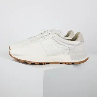 Off-White Cream and Beige Layered Upper Lifestyle Sneakers