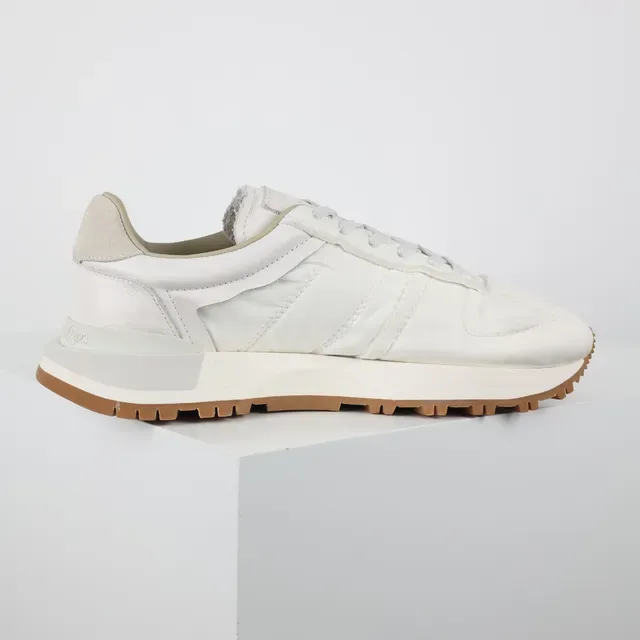 Off-White Cream and Beige Layered Upper Lifestyle Sneakers 7