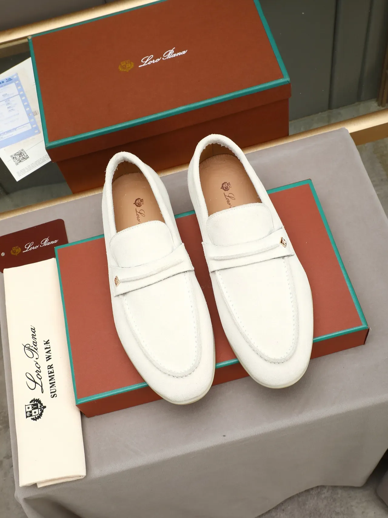 Off-White Suede Saddle Strap Loafer 2