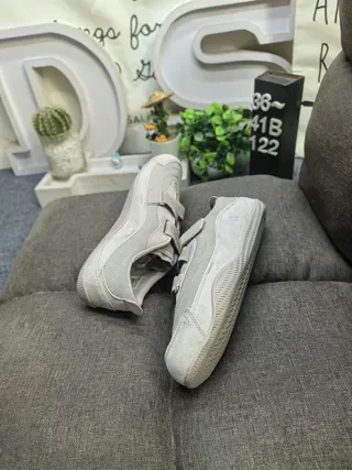 Olive Gray Laceless Strap Sneakers 16