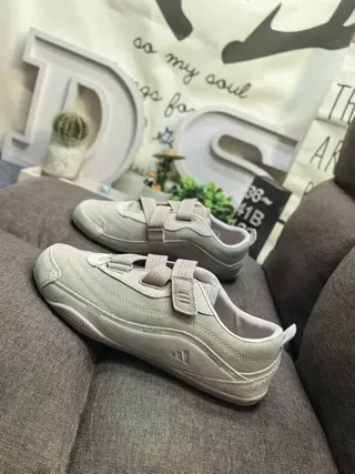 Olive Gray Laceless Strap Sneakers 17