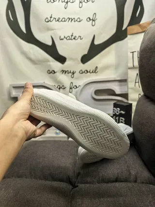 Olive Gray Laceless Strap Sneakers 24