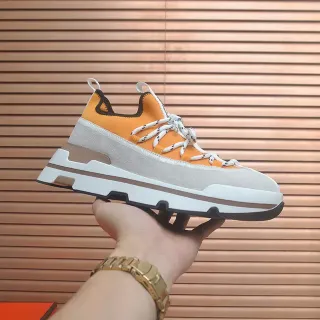 Orange and Beige Layered Midsole Lifestyle Sneaker