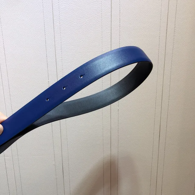 Ornate Pearl and Crystal Buckle Blue Leather Belt 4