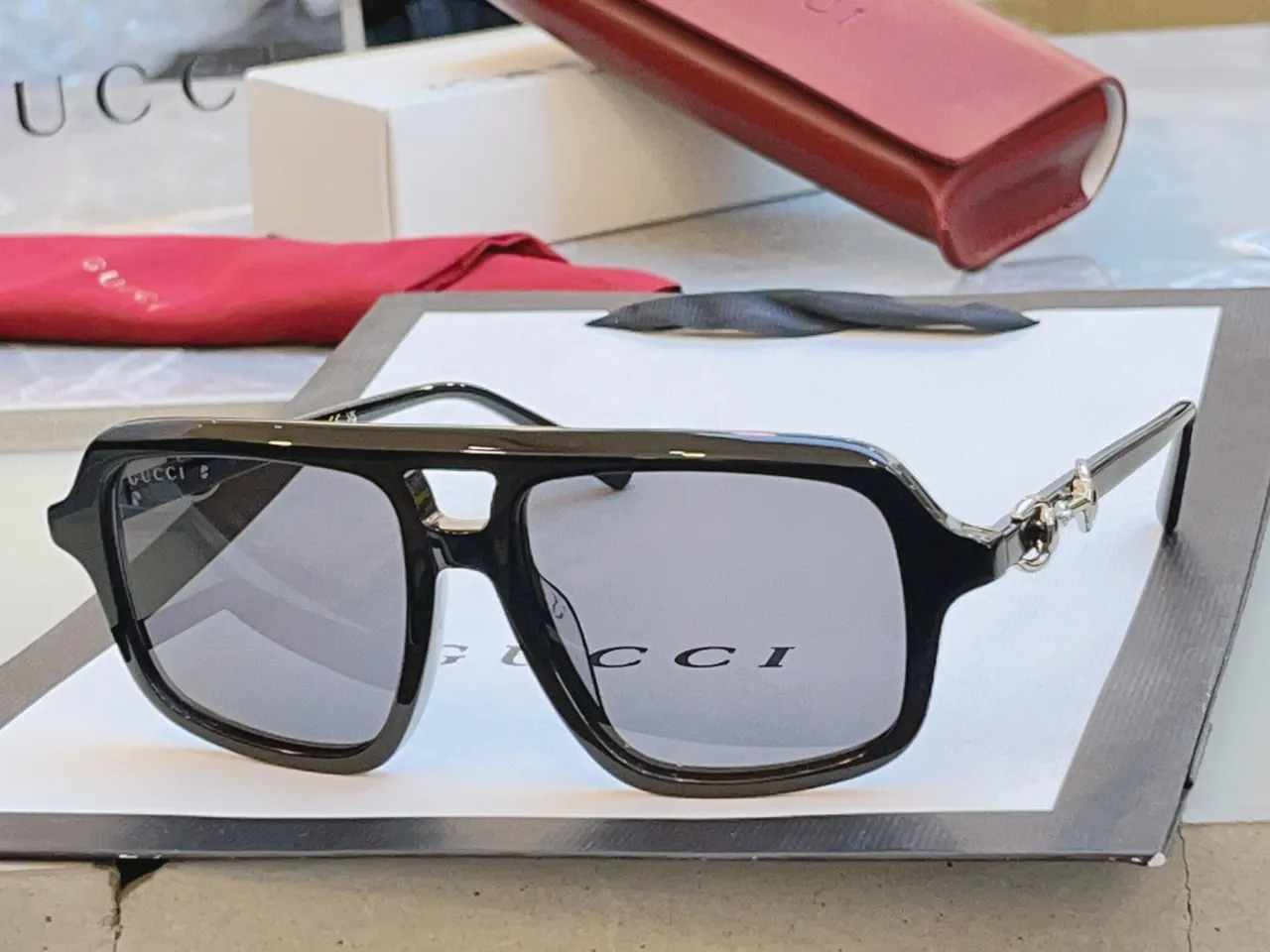 Oversized Rectangular Gradient Lens Sunglasses 3