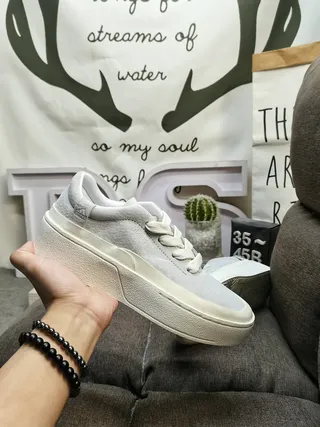 Pastel Pink Platform Lifestyle Sneakers 5