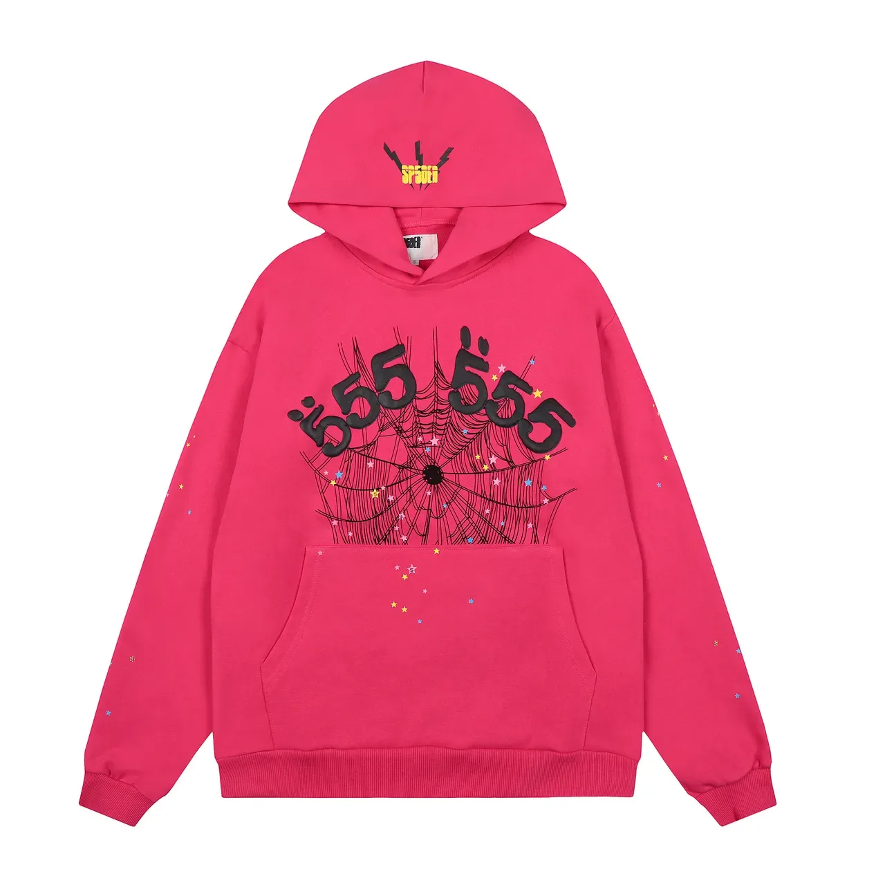Pink Black Graphic-Print Oversized-Fit Tracksuit 4