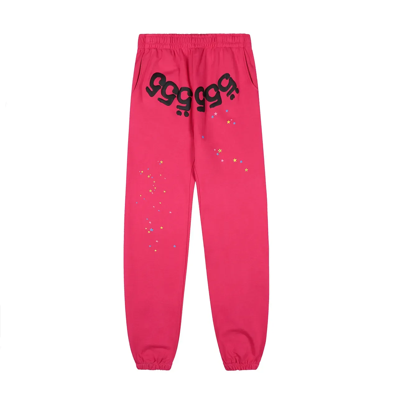 Pink Black Graphic-Print Oversized-Fit Tracksuit 6