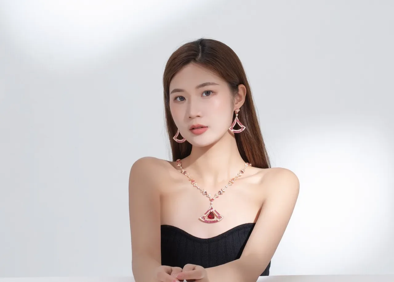 Rose Gold-Tone Geometric Pavé-Set Dangling Earrings 3