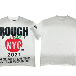 Rough Play NYC 2021 Bandaid For The Battle Wounds Distressed T-Shirt