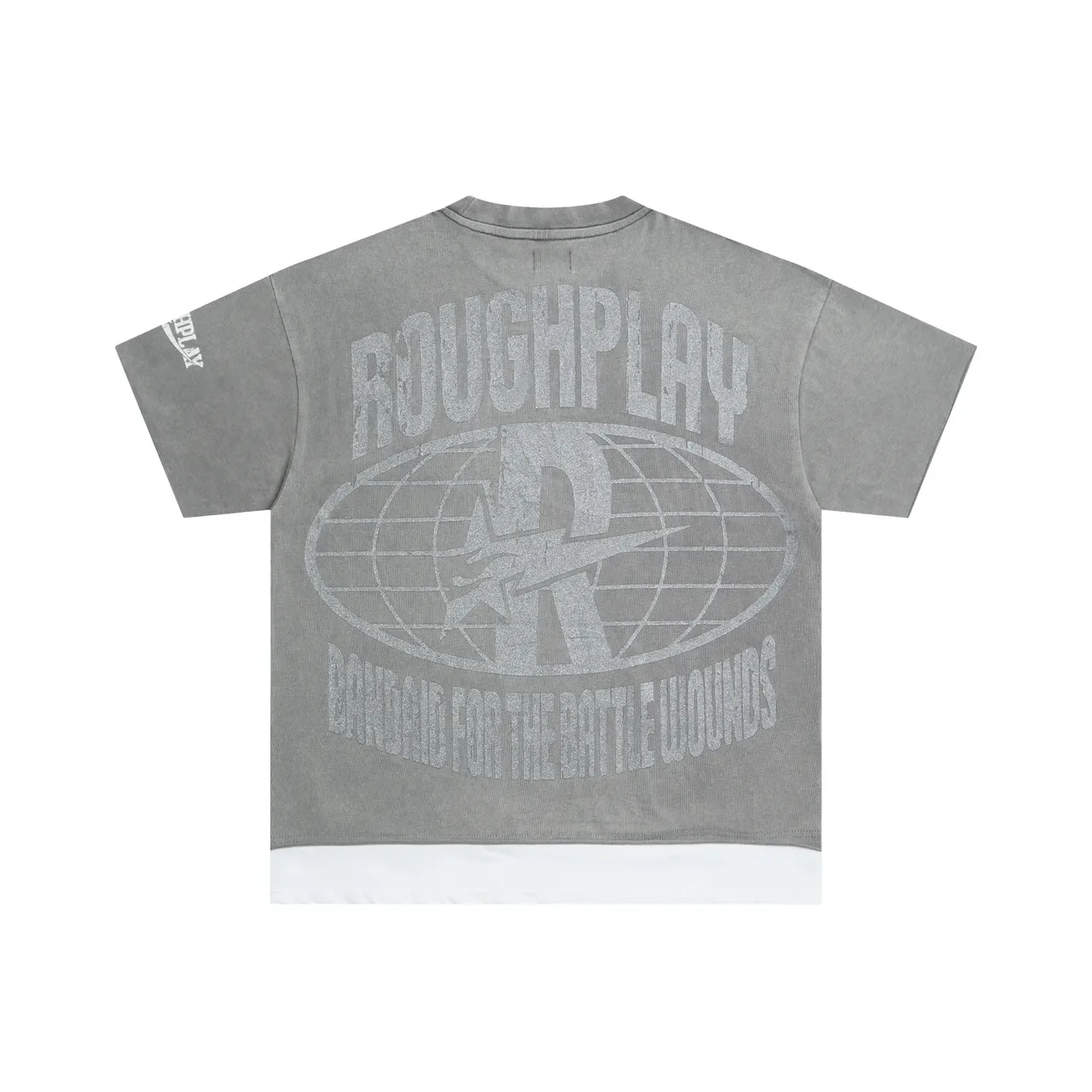 Camiseta ROUGH Rough Play estampa gráfica cinza oliva 4