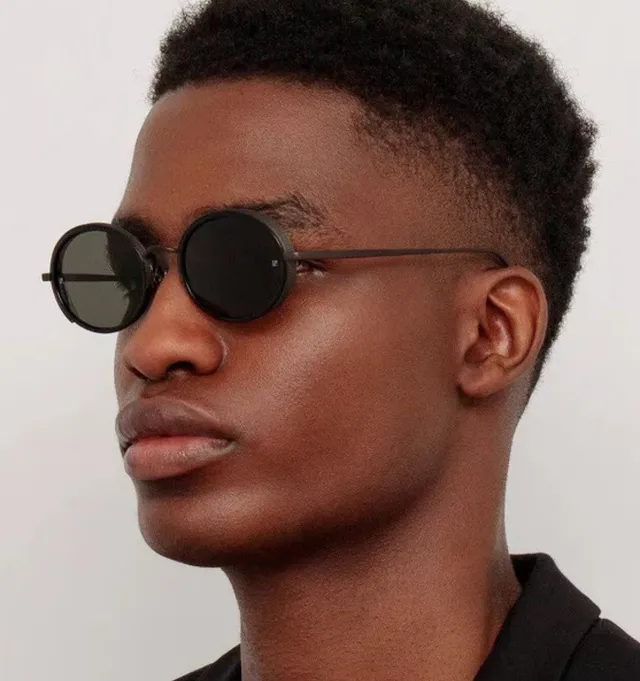Round Thin Metal Frame Gradient Brown Sunglasses 6