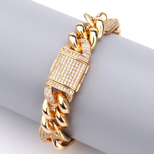 Silver and Gold Pave Crystal Curb-Link Bracelets 6