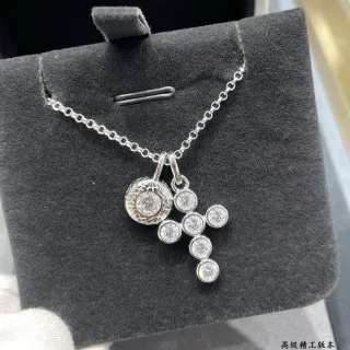 রূপার চেইন বেজেল-সেট রাউন্ড স্টোন নেকলেস