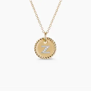 Silver Circular Disc Pendant Rope-Edge Bezel Necklace 8